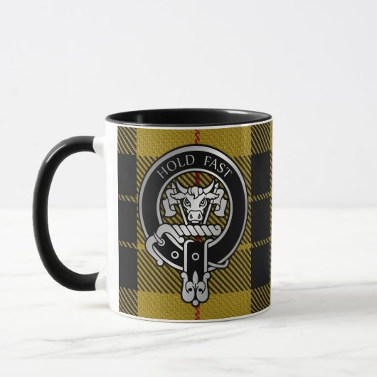 Clan MacLeod Crest & Tartan Mug (Gauche)