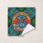 Clan MacLeod de Harris Crest sur la chasse Tartan (Gant de toilette)