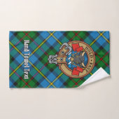 Clan MacLeod de Harris Crest sur la chasse Tartan (Serviette à main)