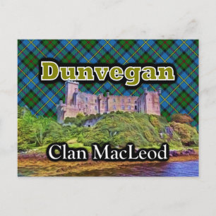 Clan MacLeod Dunvegan Castle Tartan Hemel Briefkaart