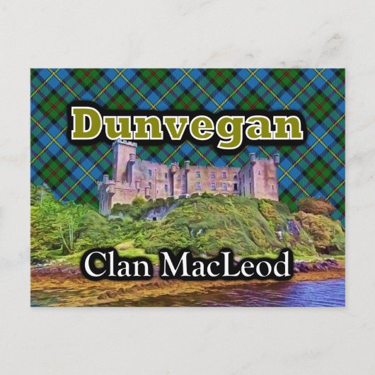 Clan MacLeod Dunvegan Castle Tartan Sky Briefkaart (Voorkant)