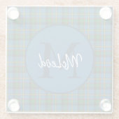 Clan MacLeod Monogrammed Glazen Onderzetter (Achterkant)