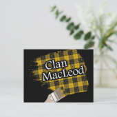 Clan MacLeod Scottish Tartan Paint Brush Briefkaart (Staand voorkant)