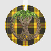 Clan MacLeod Tartan en de Keltische Levensboom Ornament (achterkant)
