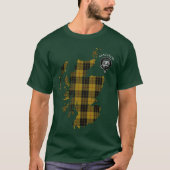 Clan MacLeod Tartan Map & Crest T-Shirt (Devant)