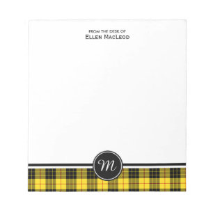 Clan MacLeod Tartan Monogram Notitieblok