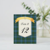 Clan MacLeod Tartan Plaid Mariage Numéro de table (Debout devant)