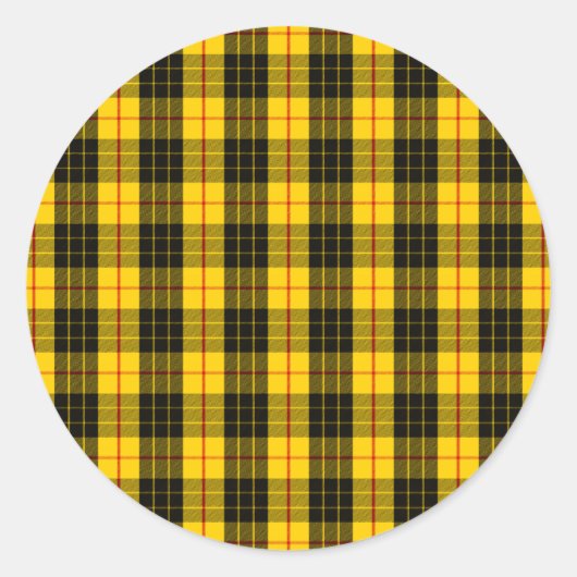 Clan MacLeod Tartan Ronde Sticker (Voorkant)