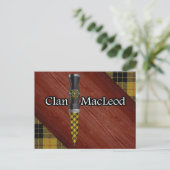 Clan MacLeod Tartan Sgian Dubh Blade Briefkaart (Staand voorkant)