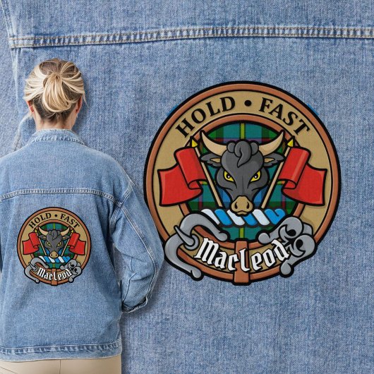 Clan MacLeod van Harris Crest over de jacht op Tar Denim Jacket