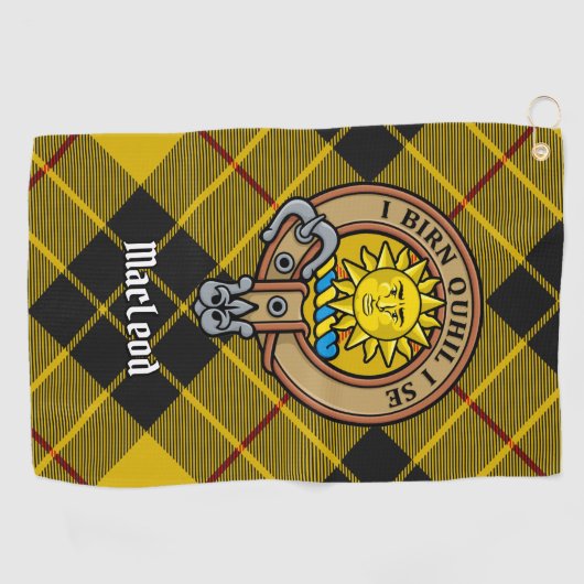 Clan MacLeod van Lewis Crest Golfhanddoek (Horizontaal)