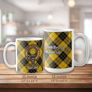 Clan MacLeod van Lewis Crest over Tartan Koffiemok