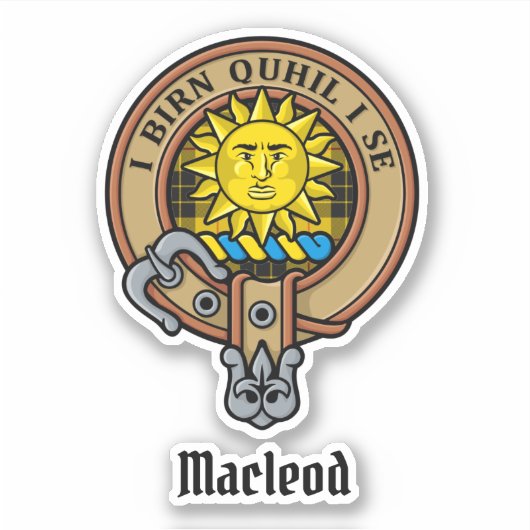 Clan MacLeod van Lewis Crest Sticker (Voorkant)