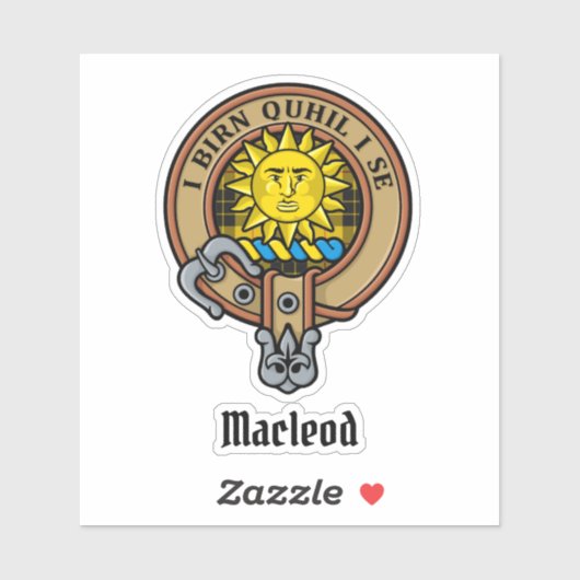 Clan MacLeod van Lewis Crest Sticker (Vel)