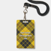 Clan Macleod van Lewis Tartan Badge (Back with Lanyard)