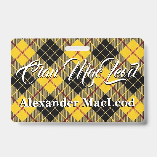 Clan MacLeod van Lewis Tartan Badge (Voorzijde)