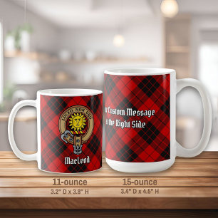 Clan MacLeod van Raasay Crest over Tartan Koffiemok