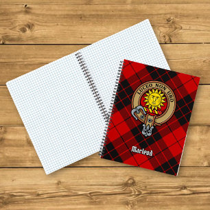Clan MacLeod van Raasay Crest over Tartan Notitieboek