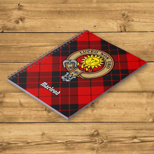 Clan MacLeod van Raasay Crest over Tartan Notitieboek