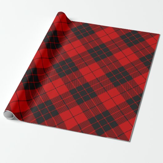 Clan Macleod van Raasay Tartan geroteerd Cadeaupapier (Uitgerold)