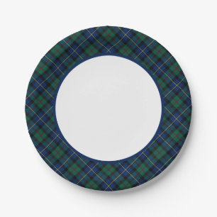 Clan MacLeod van Skye Tartan Border Papieren Bordje