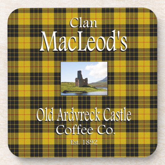 Clan MacLeod's Old Ardvreck Castle Coffee Co. Onderzetter (Voorkant)