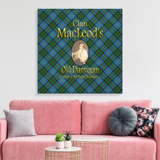 Clan MacLeod's oude Dunvegan pijptabak Canvas Afdruk (Insitu (Woonkamer))
