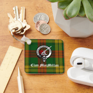 Clan MacMillan Crest Badge en Tartan Sleutelhanger