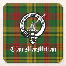 Clan MacMillan Crest Badge en Tartan