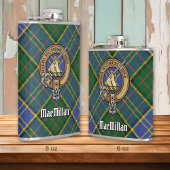 Clan MacMillan Crest over de jacht op Tartan Heupfles