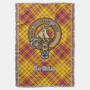 Clan MacMillan Crest over jurk tartan Deken