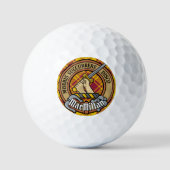 Clan MacMillan Crest over jurk Tartan Golfballen (Voorkant)