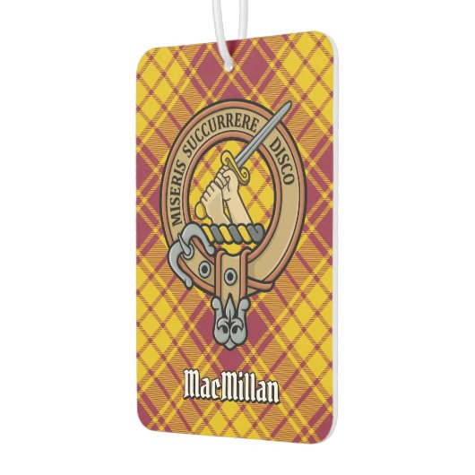 Clan MacMillan Crest over jurk Tartan Luchtverfrisser (Links)