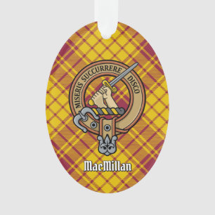 Clan MacMillan Crest over jurk Tartan Ornament