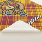 Clan MacMillan Crest over jurk Tartan Sherpa Deken (3/4)