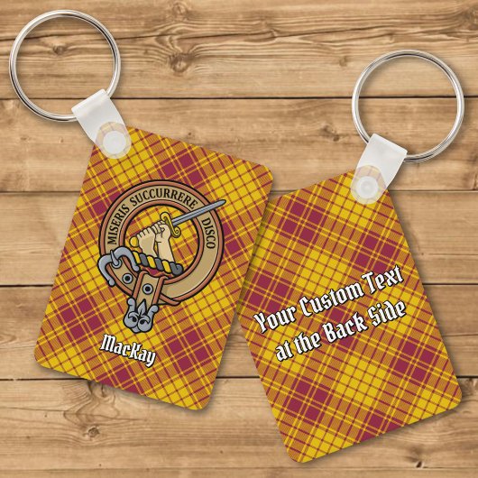 Clan MacMillan Crest over jurk Tartan Sleutelhanger