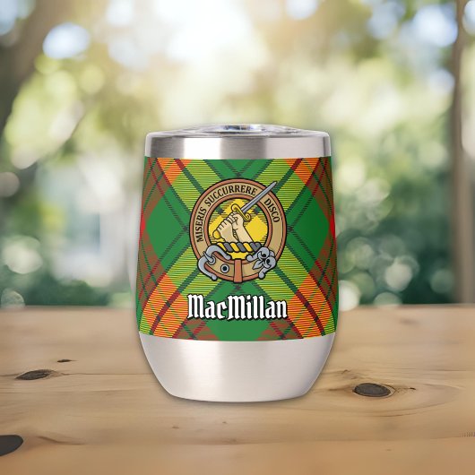 Clan MacMillan Crest over Tartan
