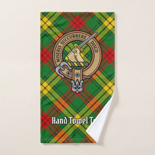 Clan MacMillan Crest over Tartan Bad Handdoek (Handdoek)