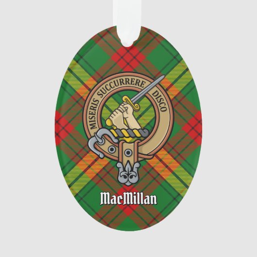 Clan MacMillan Crest over Tartan Ornament (voorkant)