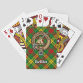 Clan MacMillan Crest over Tartan Pokerkaarten (Achterkant)