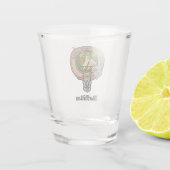 Clan MacMillan Crest over Tartan Shot Glas (Achterkant)