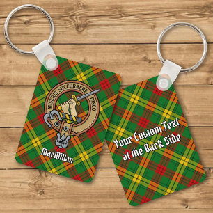 Clan MacMillan Crest over Tartan Sleutelhanger