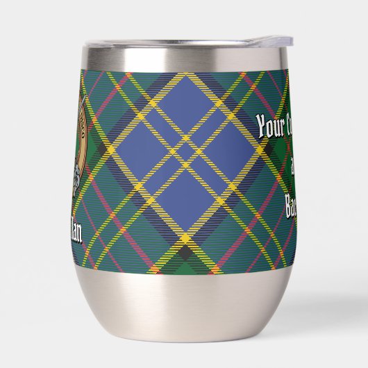 Clan MacMillan Crest sur la chasse Tartan (Gauche)