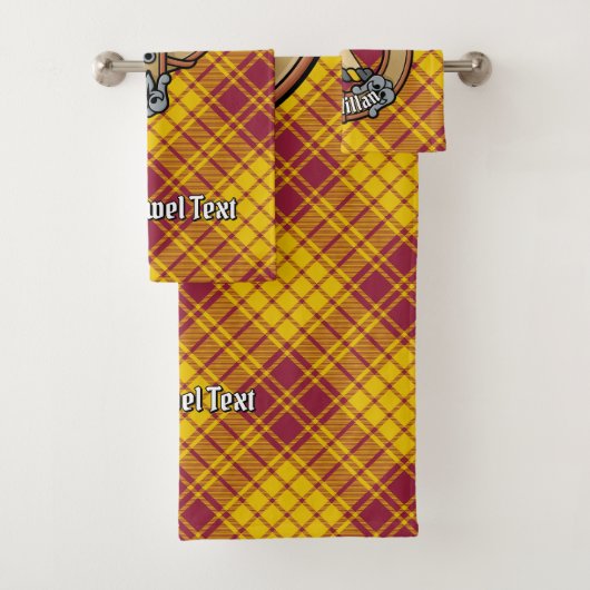 Clan MacMillan Crest sur le tatan de robe (En situation)