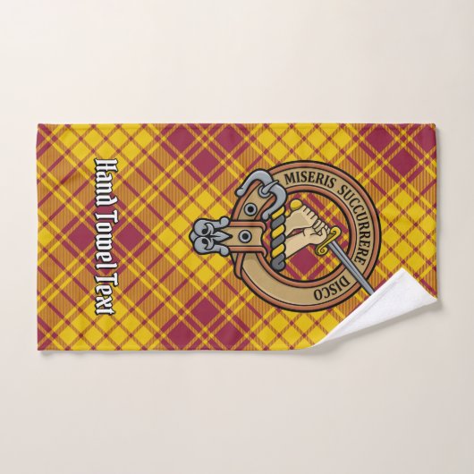 Clan MacMillan Crest sur le tatan de robe (Serviette à main)