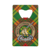 Clan MacMillan Crest sur Tartan (Devant)