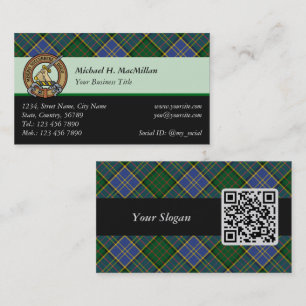 Clan MacMillan Hunting Tartan Visitekaartje