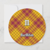 Clan MacMillan Jurk Tartan Uitnodiging (Voorkant)