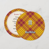 Clan MacMillan robe Tartan Invitation (Devant / Derrière)