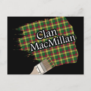 Clan MacMillan Scottish Tartan Paint Brush Briefkaart